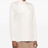 Camicia in cady di seta avion in avorio Maxmara - donna 