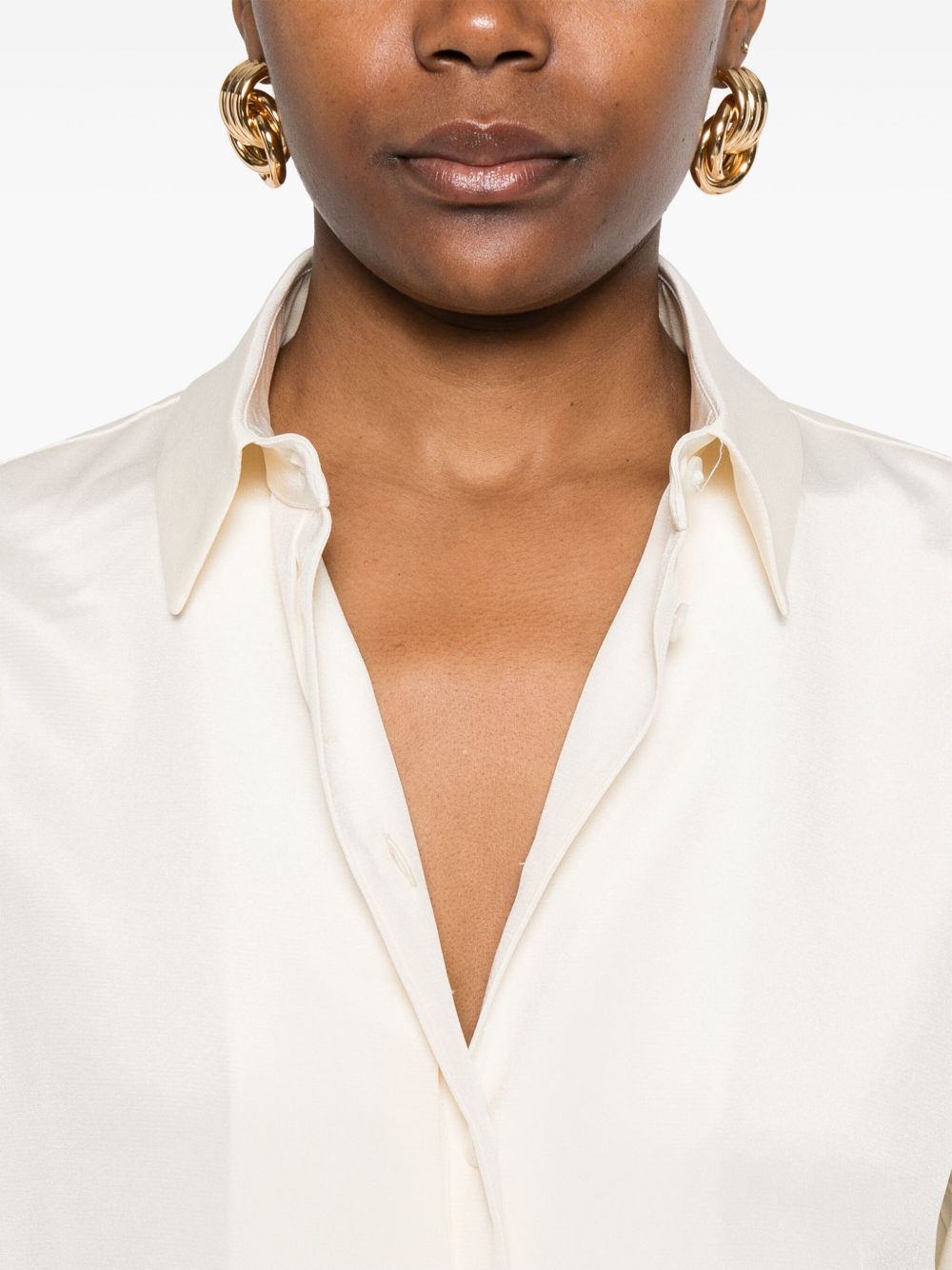 Camicia in cady di seta avion in avorio Maxmara - donna 