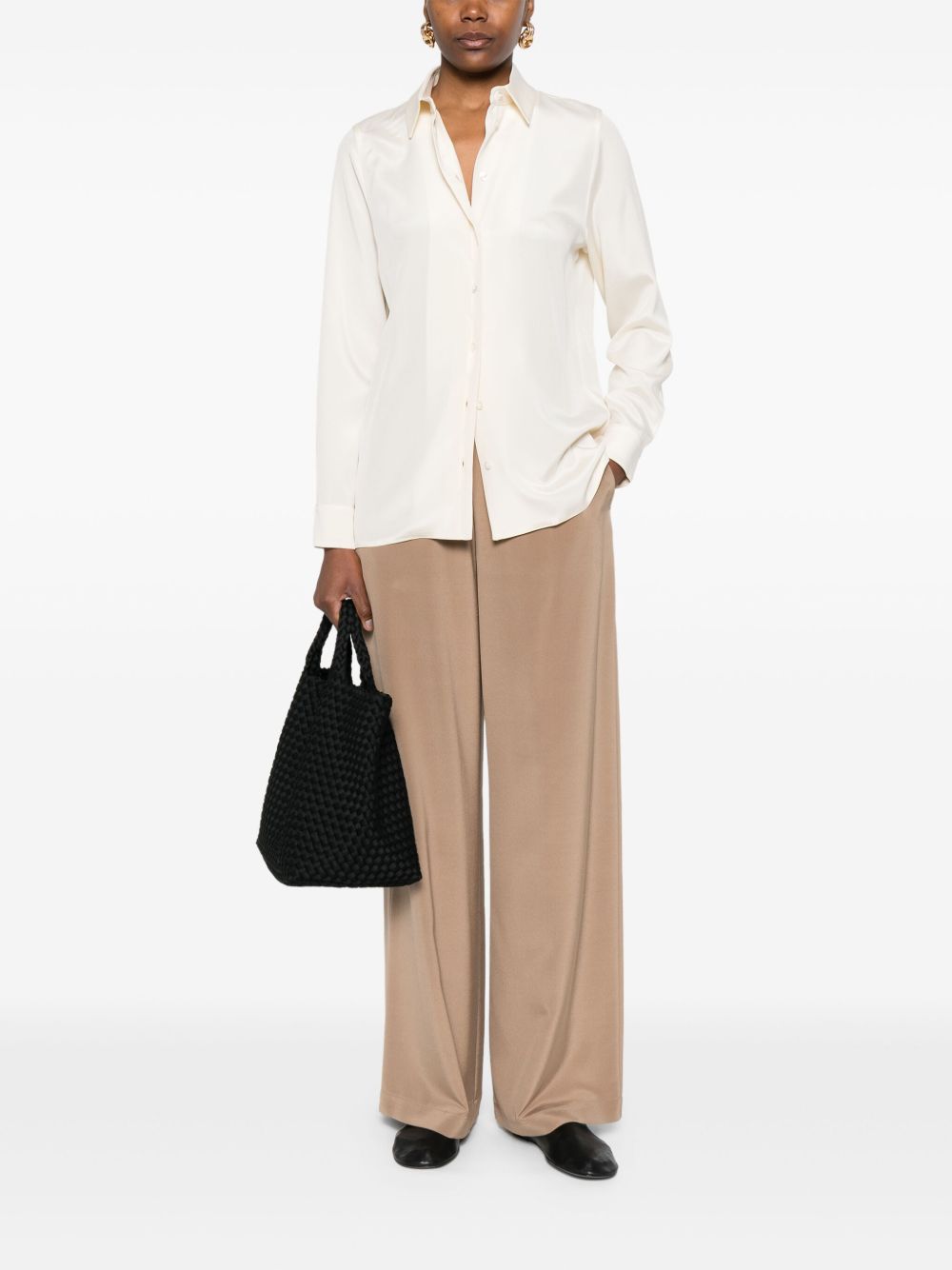 Camicia in cady di seta avion in avorio Maxmara - donna 