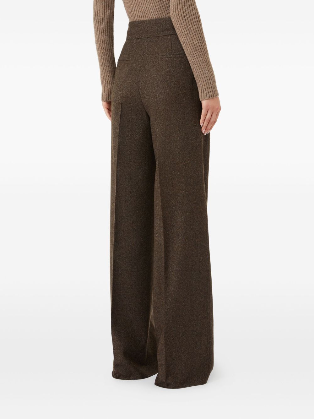 Pantaloni a vita alta billy in marrone Maxmara - donna 