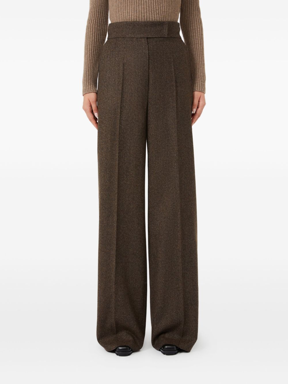 Pantaloni a vita alta billy in marrone Maxmara - donna 
