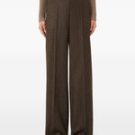Pantaloni a vita alta billy in marrone Maxmara - donna 