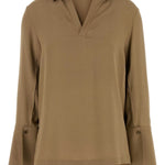 Blusa in cady di seta stretch dover in marone Maxmara - donna 