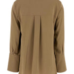 Blusa in cady di seta stretch dover in marone Maxmara - donna 