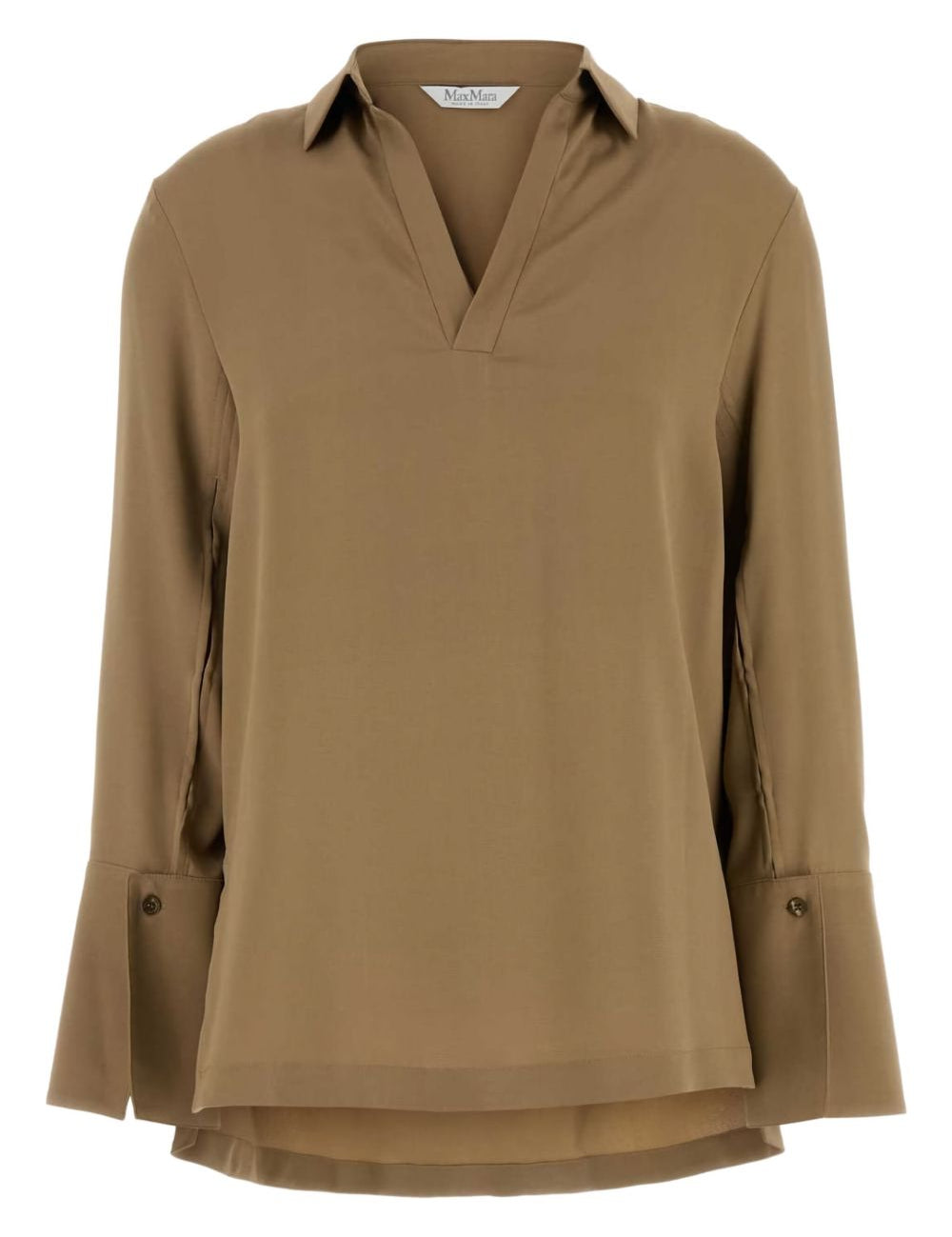 Blusa in cady di seta stretch dover in marone Maxmara - donna 