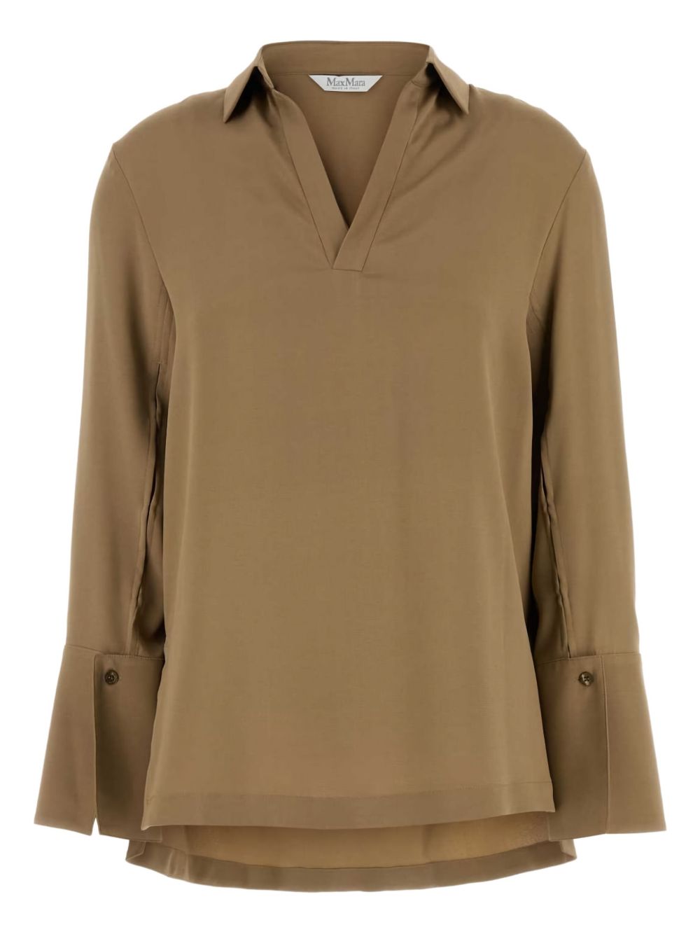 Blusa in cady di seta stretch dover in marone Maxmara - donna 