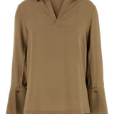 Blusa in cady di seta stretch dover in marone Maxmara - donna 