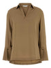Blusa in cady di seta stretch dover in marone Maxmara - donna