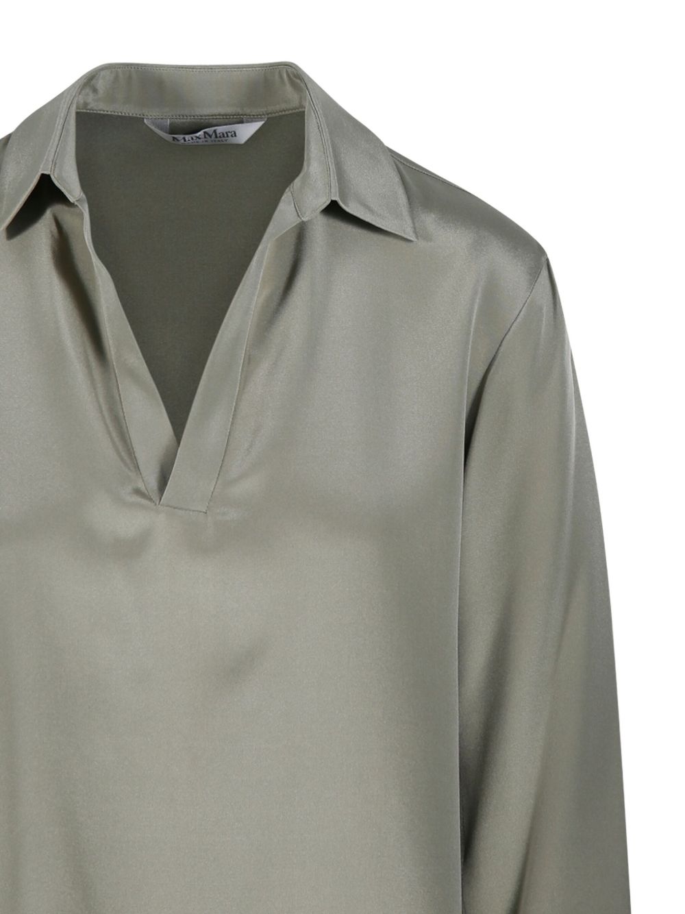 Blusa in cady di seta stretch dover in verde Maxmara - donna 