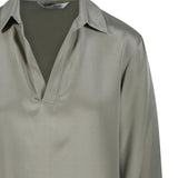 Blusa in cady di seta stretch dover in verde Maxmara - donna 