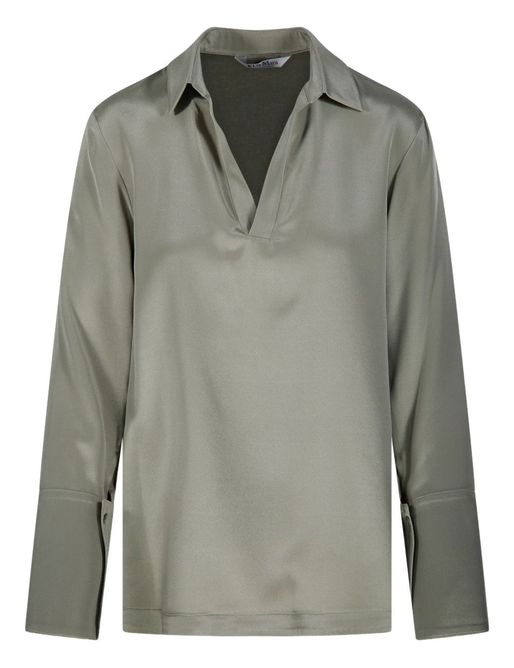 Blusa in cady di seta stretch dover in verde Maxmara - donna 