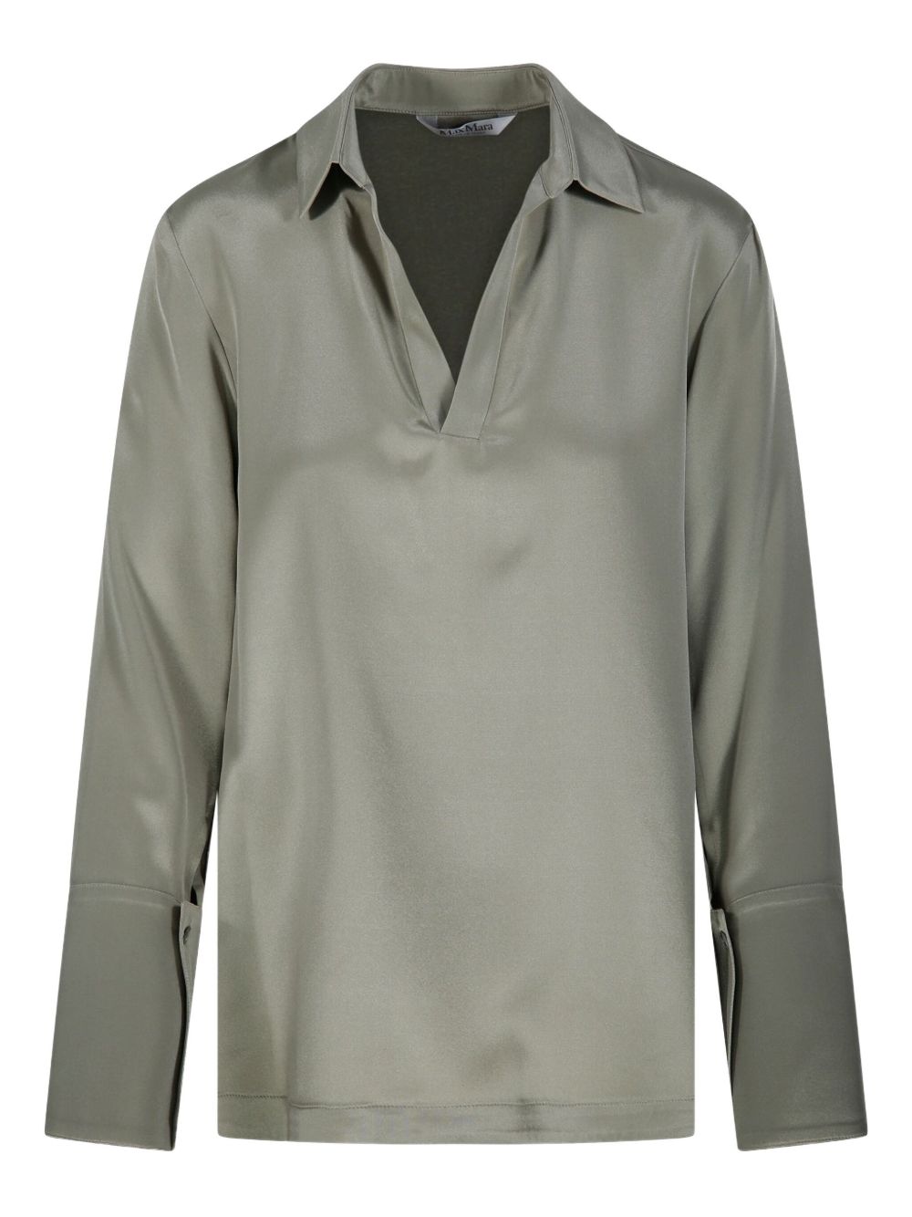 Blusa in cady di seta stretch dover in verde Maxmara - donna 