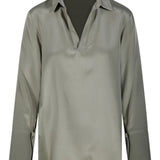 Blusa in cady di seta stretch dover in verde Maxmara - donna 