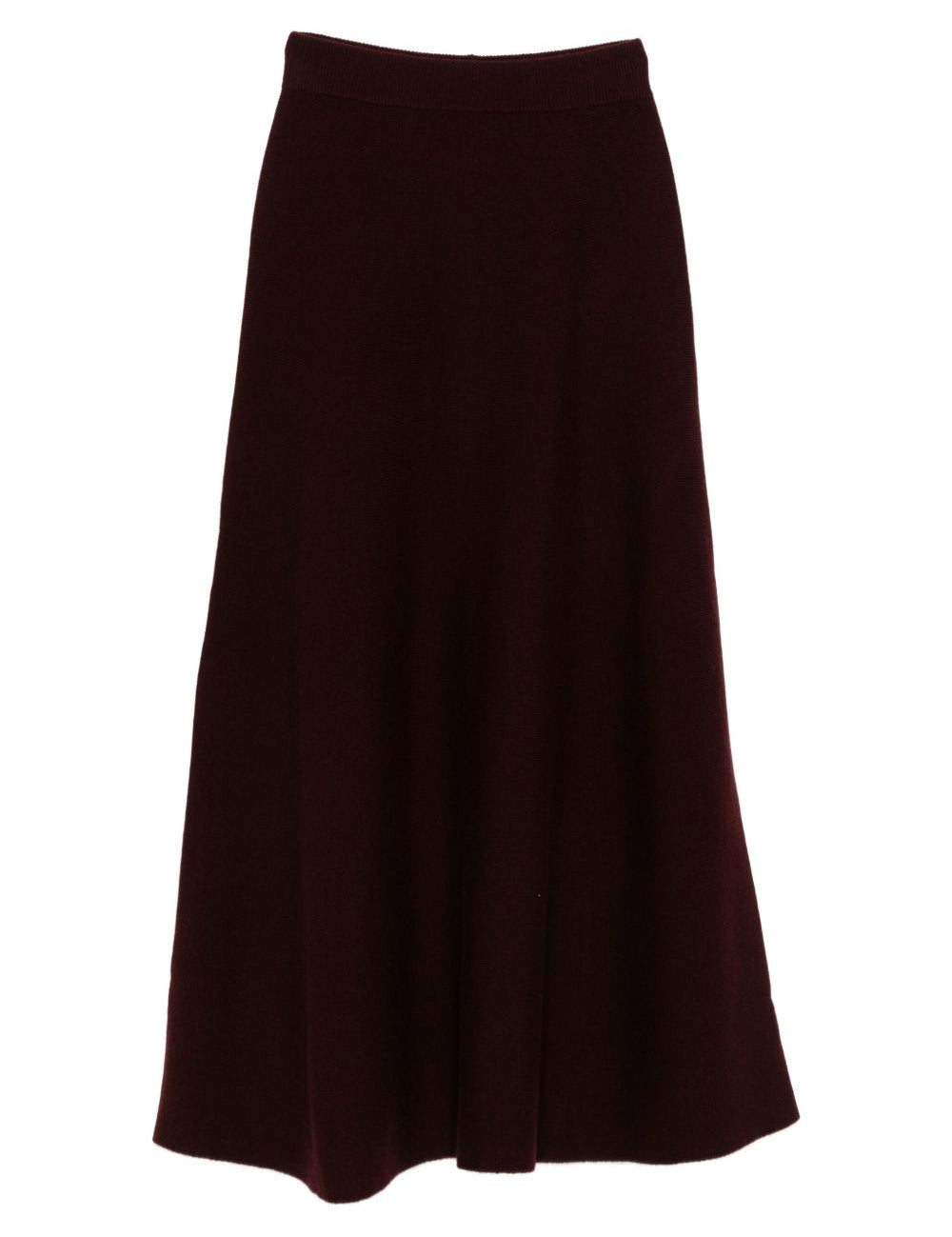 Gonna svasata in lana e cachemire giberna in bordeaux Maxmara - donna 