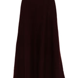 Gonna svasata in lana e cachemire giberna in bordeaux Maxmara - donna 
