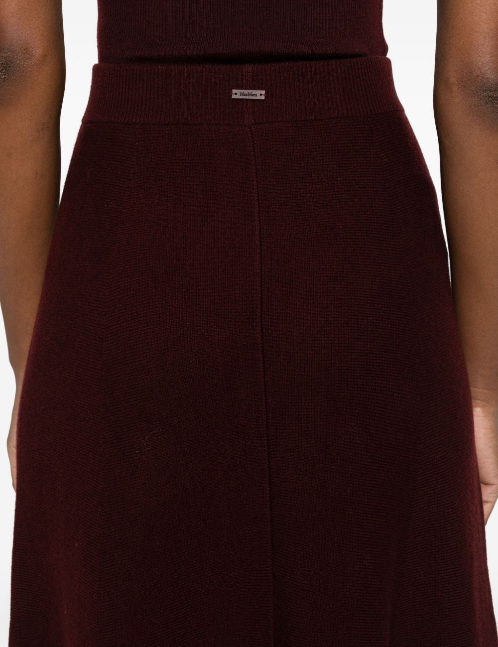 Gonna svasata in lana e cachemire giberna in bordeaux Maxmara - donna 