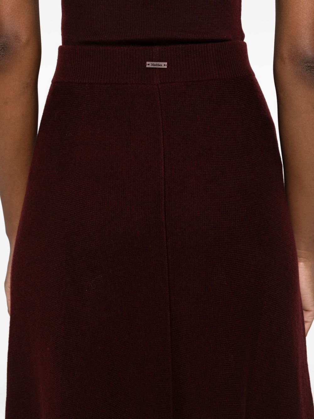 Gonna svasata in lana e cachemire giberna in bordeaux Maxmara - donna 
