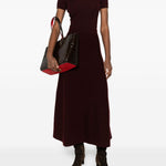 Gonna svasata in lana e cachemire giberna in bordeaux Maxmara - donna 