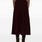 Gonna svasata in lana e cachemire giberna in bordeaux Maxmara - donna 