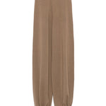 Pantaloni con vita elasticizzata in marrone Maxmara - donna 