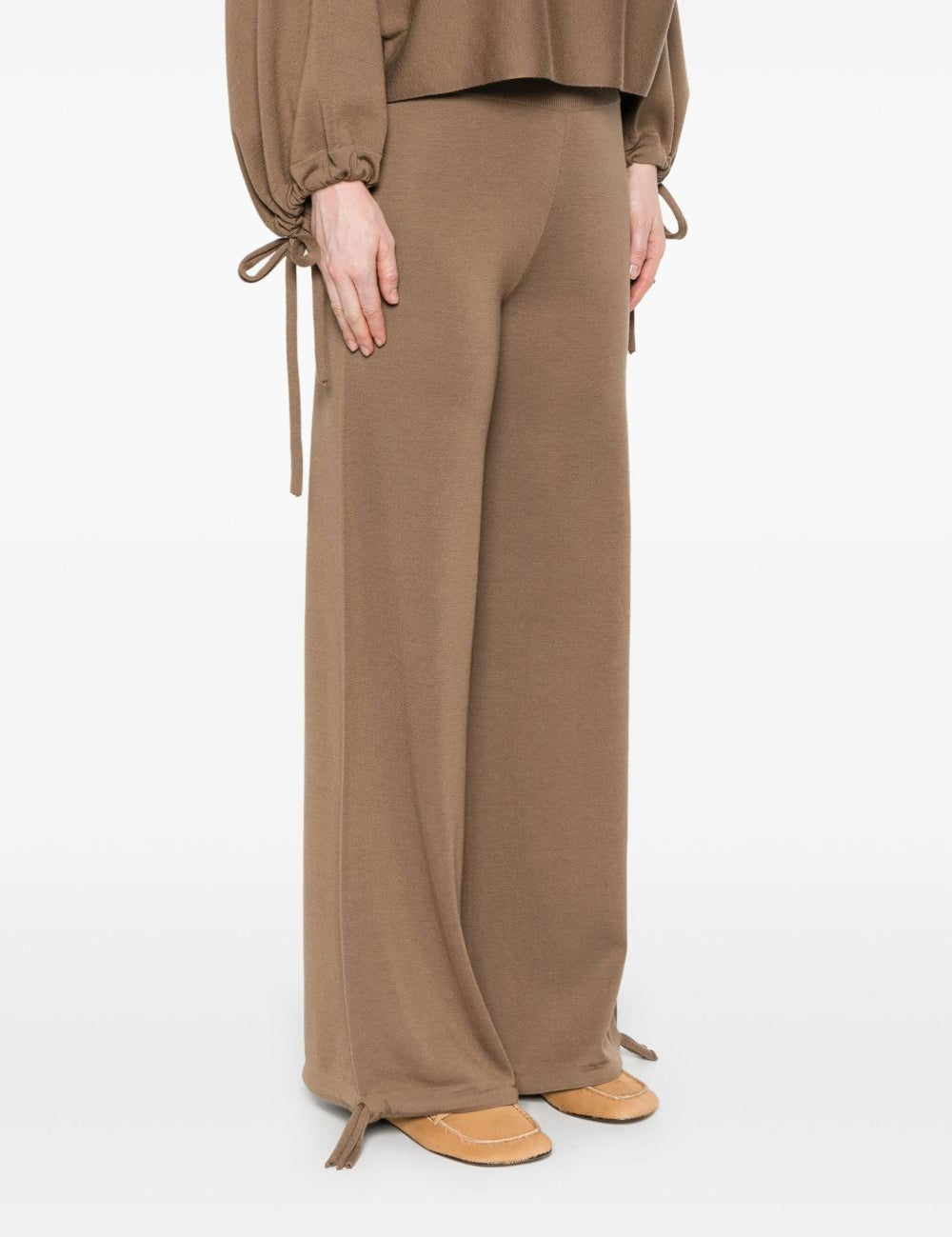 Pantaloni con vita elasticizzata in marrone Maxmara - donna 