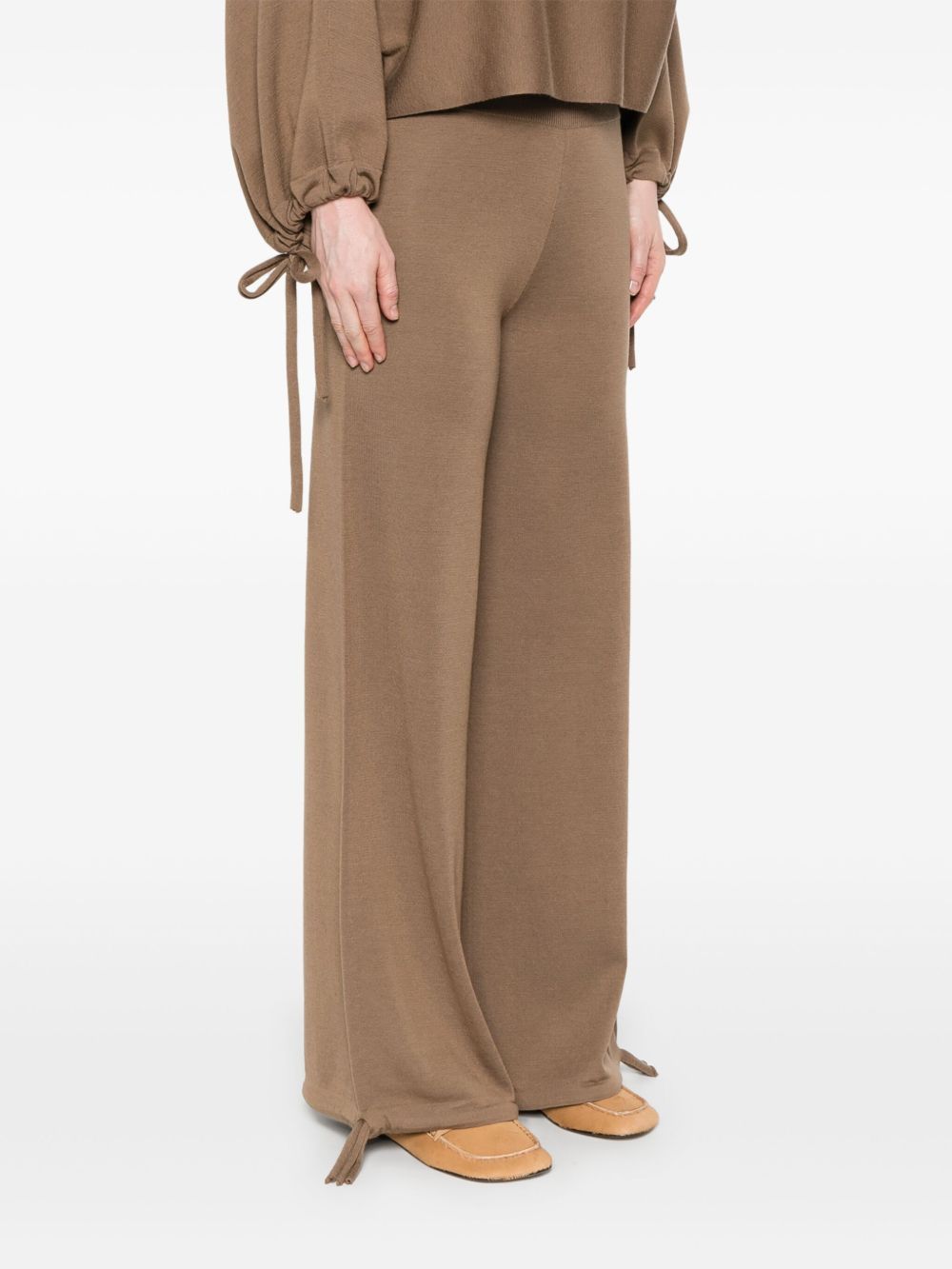 Pantaloni con vita elasticizzata in marrone Maxmara - donna 