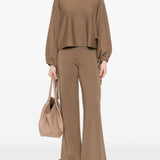 Pantaloni con vita elasticizzata in marrone Maxmara - donna 
