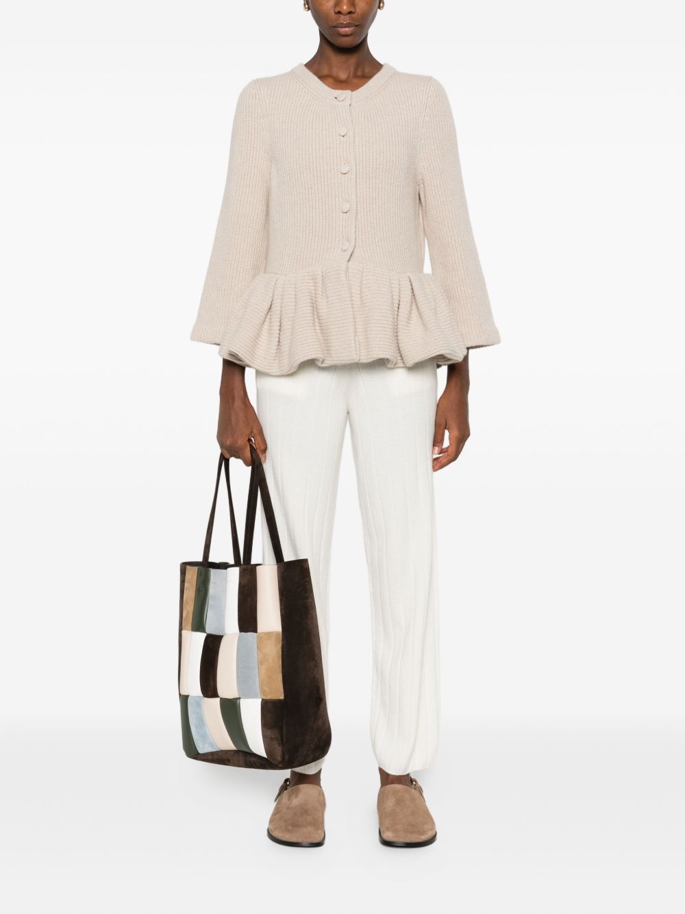 Pantaloni in cashmere jardin in bianco Maxmara - donna 