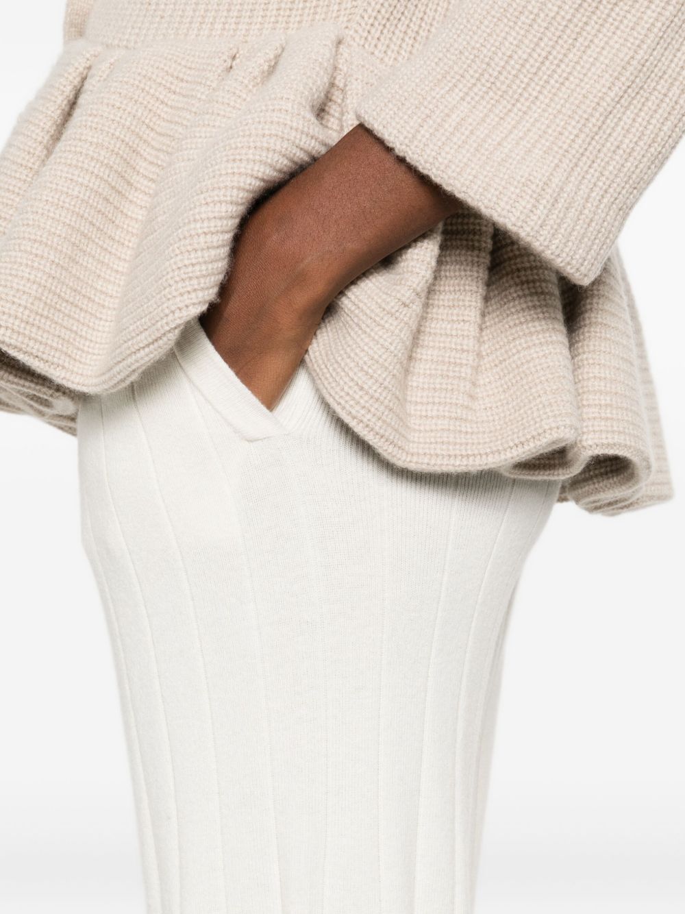 Pantaloni in cashmere jardin in bianco Maxmara - donna 