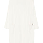 Cardigan lungo in filato di cachemire giusto in bianco Maxmara - donna 