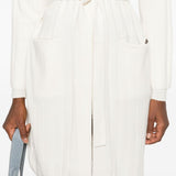 Cardigan lungo in filato di cachemire giusto in bianco Maxmara - donna 