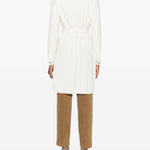 Cardigan lungo in filato di cachemire giusto in bianco Maxmara - donna 