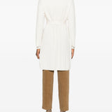 Cardigan lungo in filato di cachemire giusto in bianco Maxmara - donna 