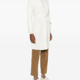 Cardigan lungo in filato di cachemire giusto in bianco Maxmara - donna 