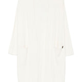 Cardigan lungo in filato di cachemire giusto in bianco Maxmara - donna 