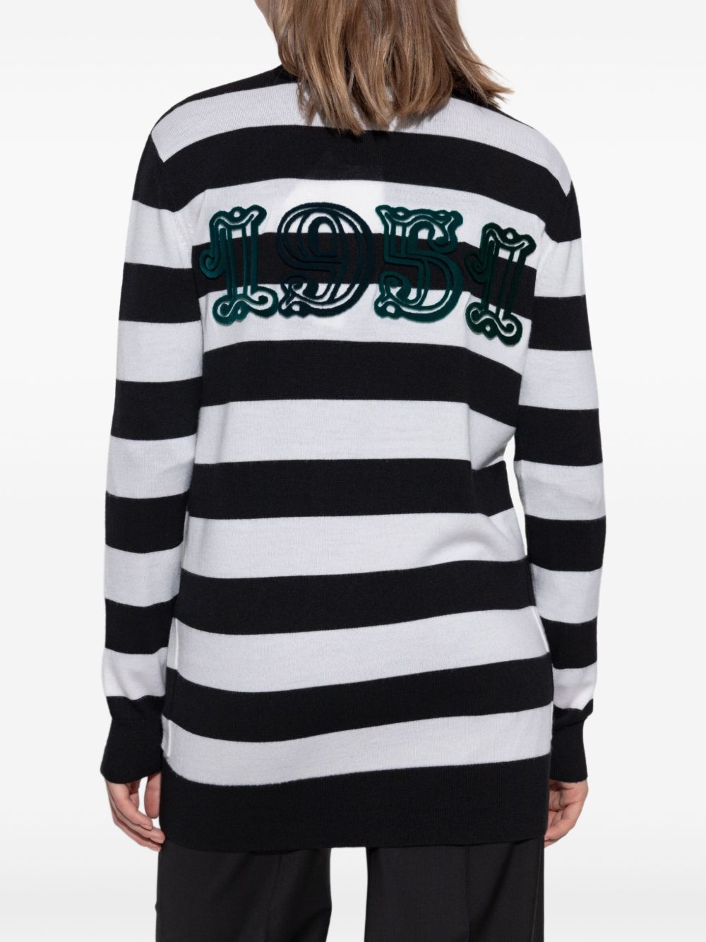 Cardigan a righe fiemme in bianco e nero Maxmara - donna 