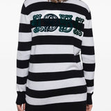 Cardigan a righe fiemme in bianco e nero Maxmara - donna 