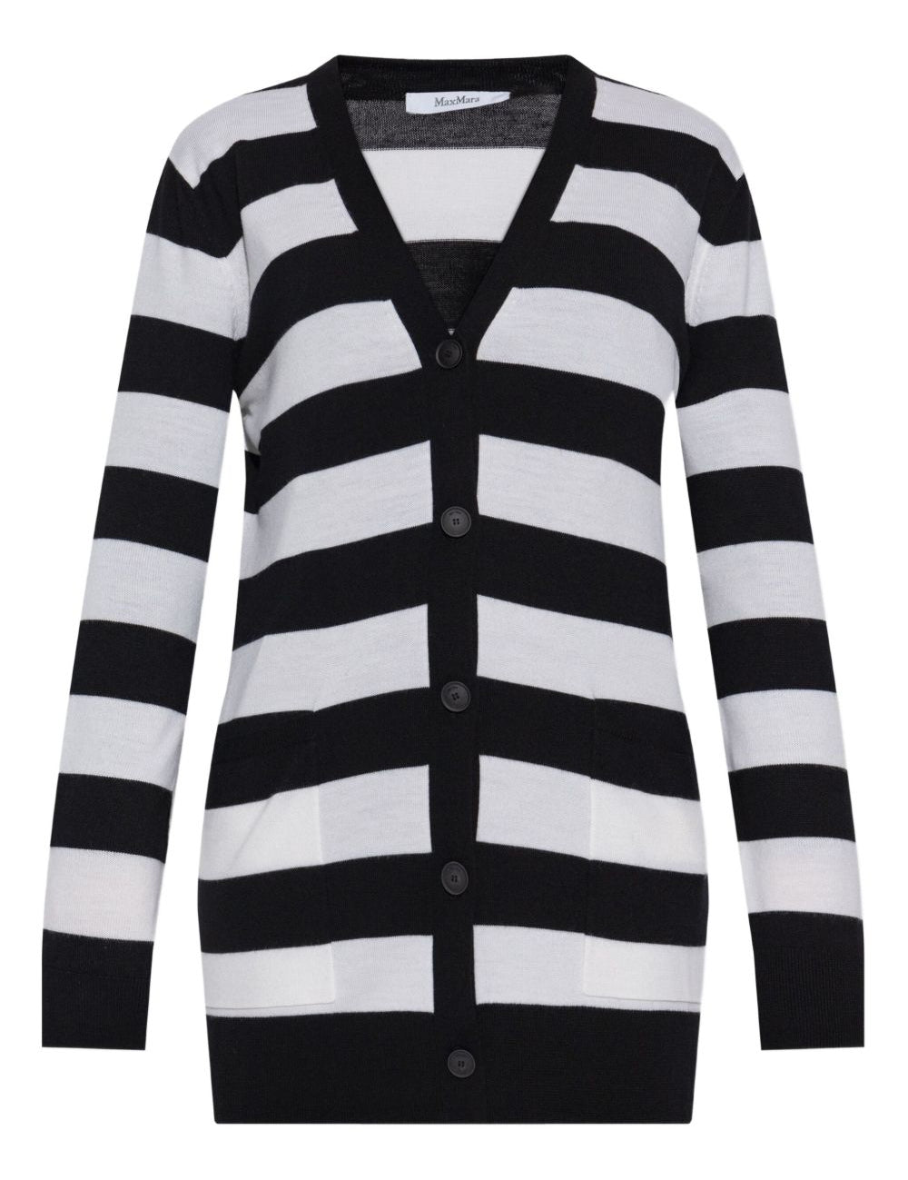 Cardigan a righe fiemme in bianco e nero Maxmara - donna 
