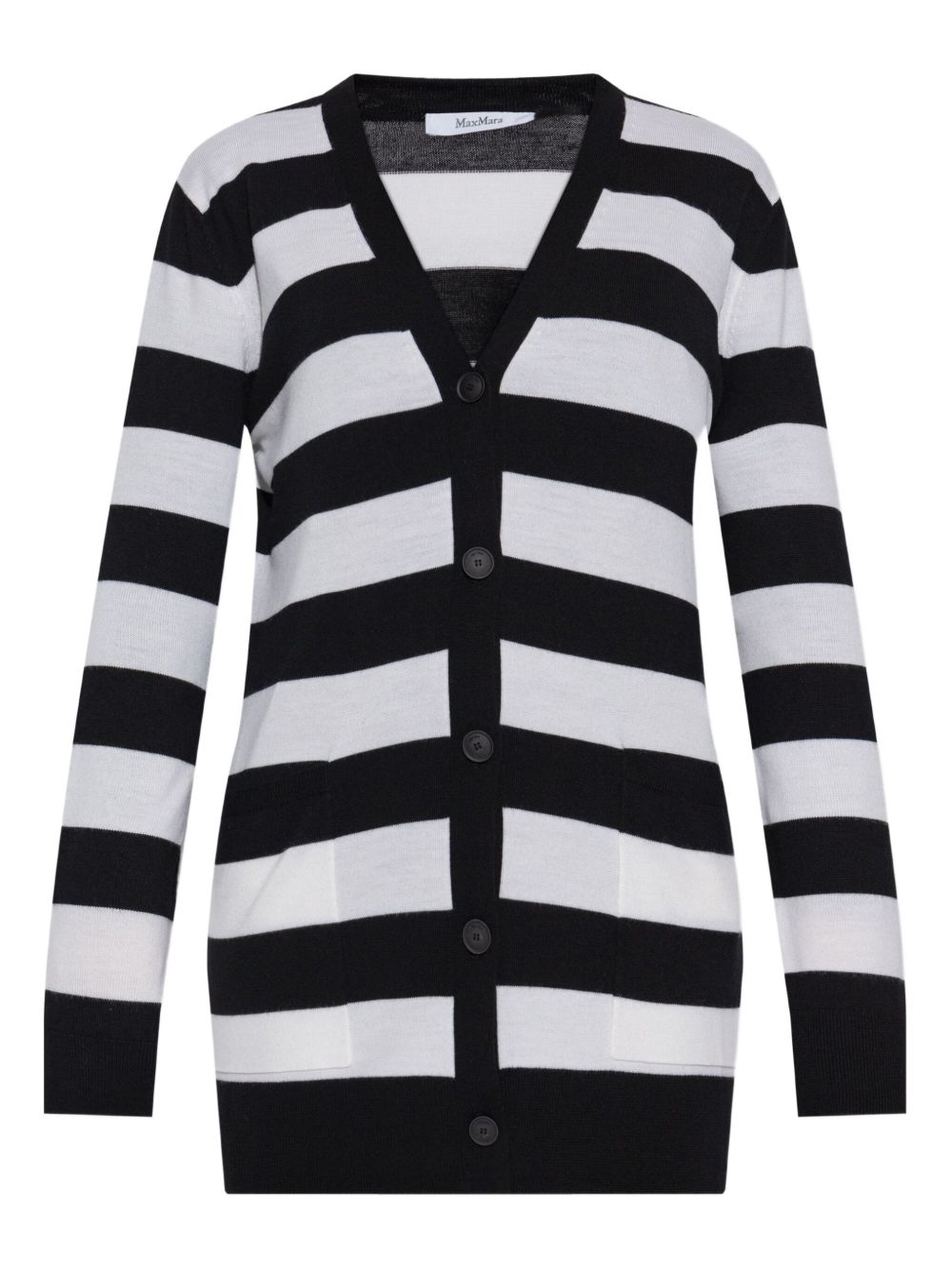 Cardigan a righe fiemme in bianco e nero Maxmara - donna 