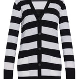 Cardigan a righe fiemme in bianco e nero Maxmara - donna 