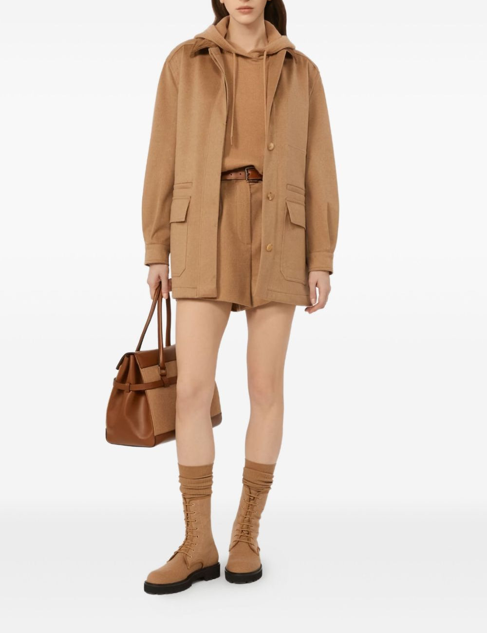 Felpa con cappuccio Liana in beige 