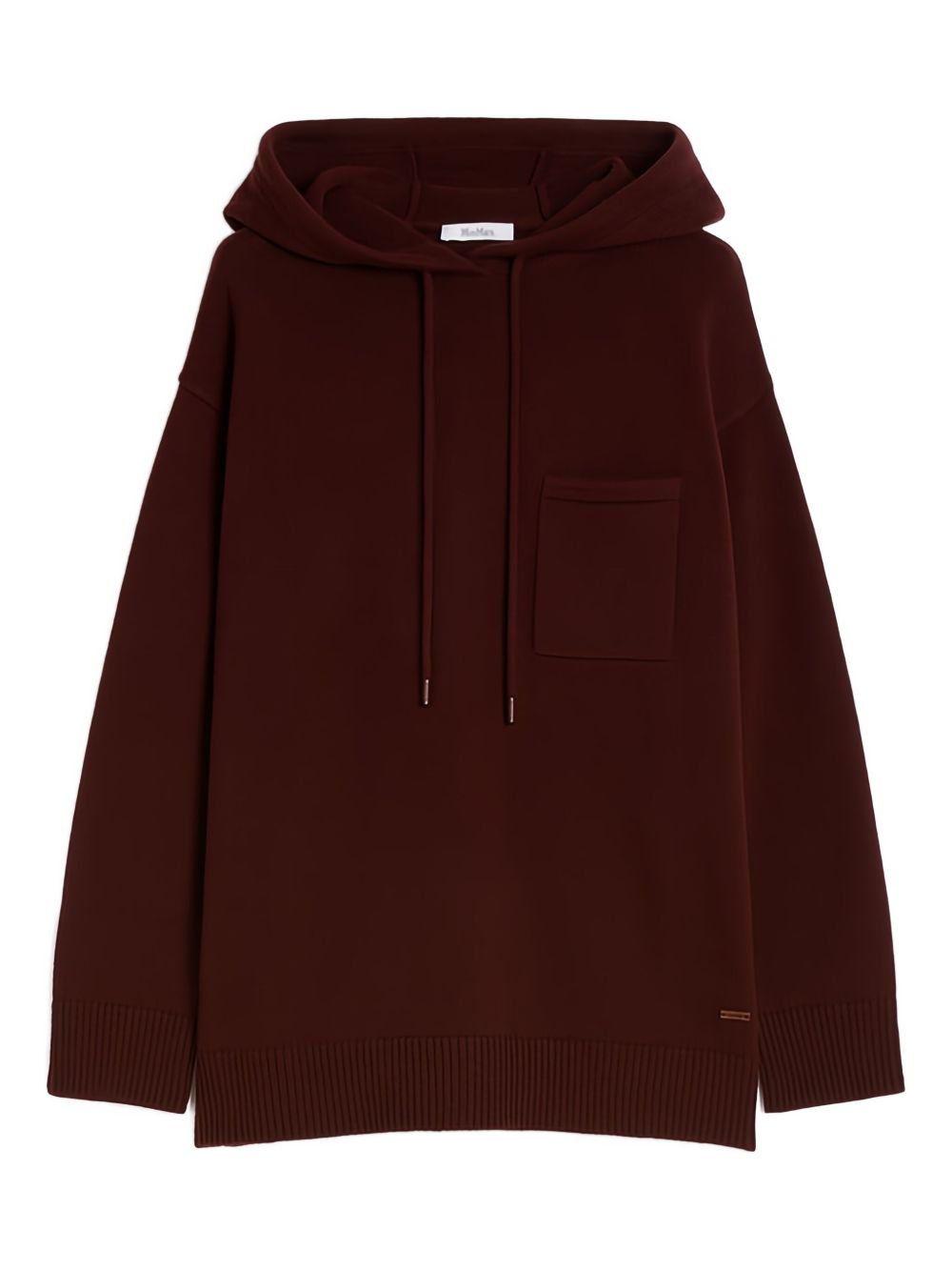 Felpa con cappuccio in lana e cachemire liana in bordeaux Maxmara - donna 