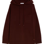 Felpa con cappuccio in lana e cachemire liana in bordeaux Maxmara - donna 