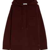 Felpa con cappuccio in lana e cachemire liana in bordeaux Maxmara - donna 
