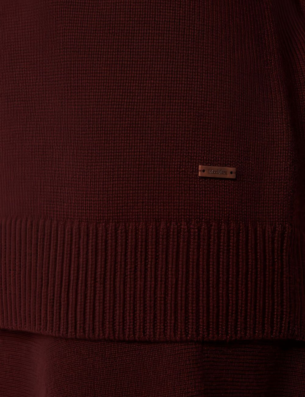 Felpa con cappuccio in lana e cachemire liana in bordeaux Maxmara - donna 