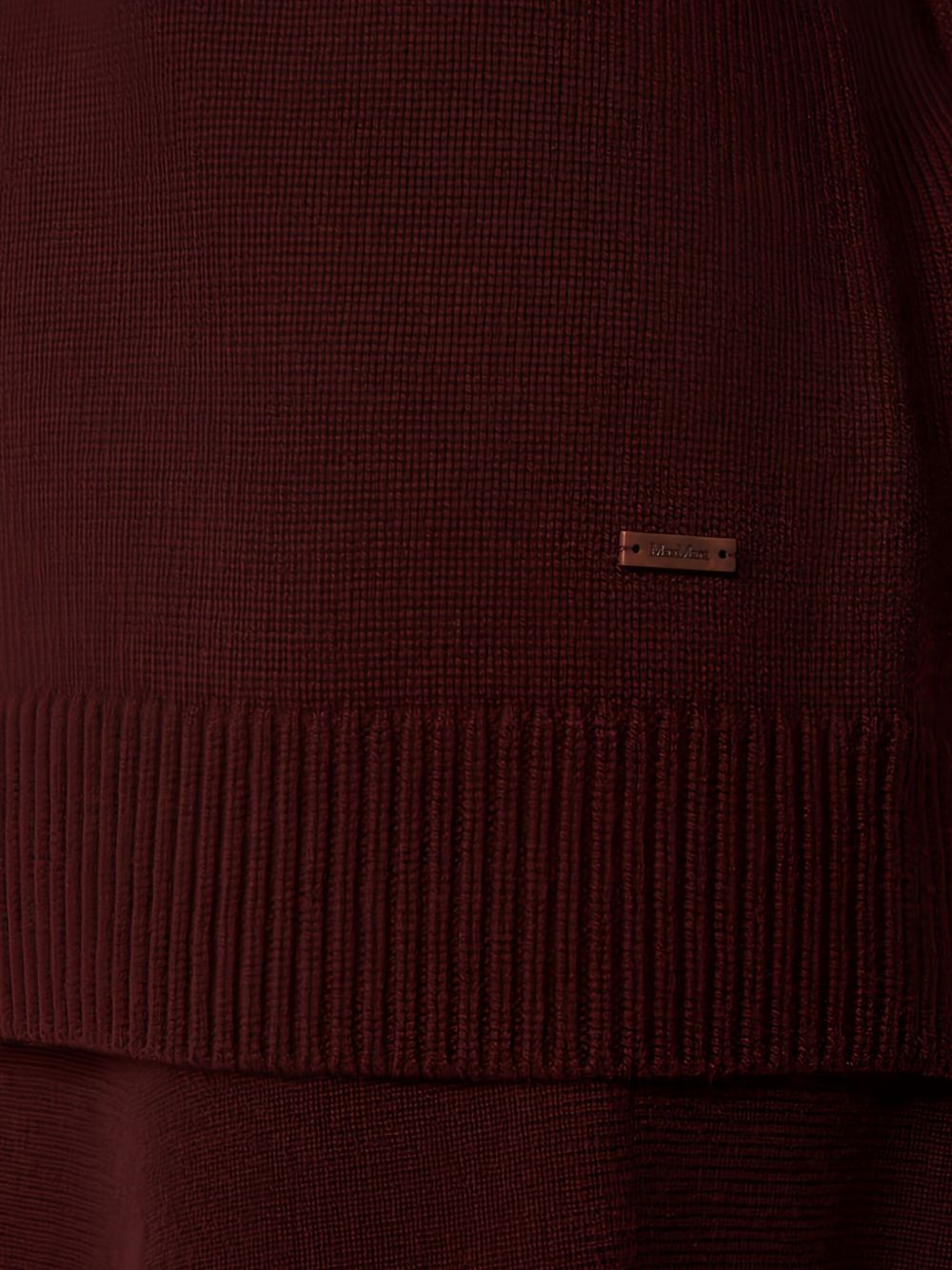 Felpa con cappuccio in lana e cachemire liana in bordeaux Maxmara - donna 