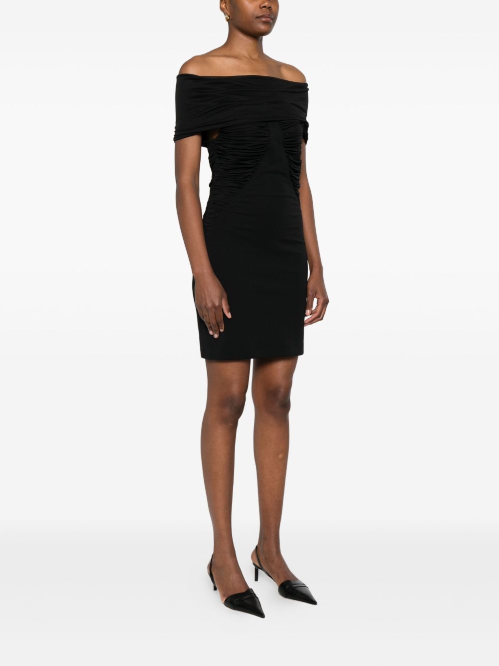 Abito off-shoulder in jersey di viscosa navile in nero Maxmara - donna 