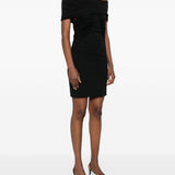 Abito off-shoulder in jersey di viscosa navile in nero Maxmara - donna 