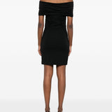 Abito off-shoulder in jersey di viscosa navile in nero Maxmara - donna 