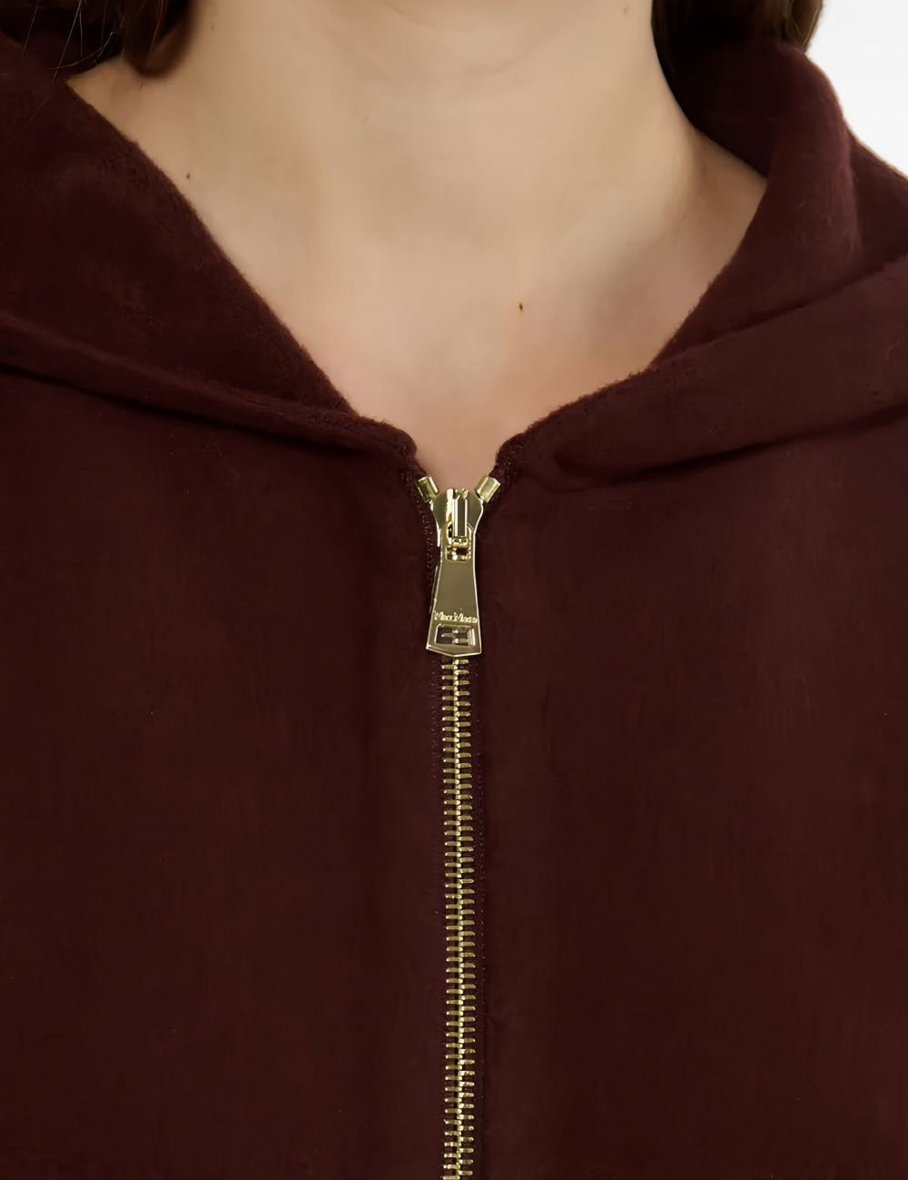 Felppa con cappuccio e zip in rosso Maxmara - donna 